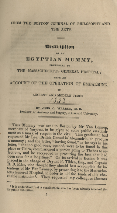 Description of an Egyptian Mummy
