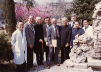 Sven Paulin, Herbert L. Abrams, Stanley Baum, and colleagues during professional visit to the Chinese Academy of Medical Sciences