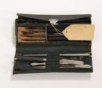 Charriere pocket tissue dissection kit, owned and used by George Perkins, 1865-1880.