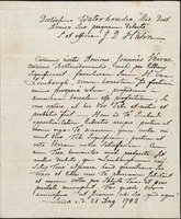 Letter from John David Hahn to Benjamin Waterhouse