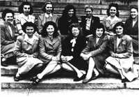 First class of women admitted to Harvard Medical School, 1945