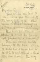 Letter from Florence Nightingale to Sir William Blake Richmond and transcript