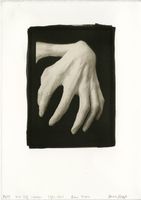 Platinum/ palladium print of seven-fingered hand cast