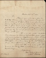 Letter from Andrew Oliver to Henry Ware