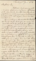Letter from Benjamin Waterhouse (1754-1846) to Andrew Oliver Waterhouse
