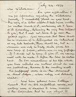 Letter from Louisa (Lee) Waterhouse to Slyvester Waterhouse