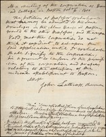 Letter from Harvard University to Benjamin Waterhouse