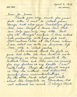 Letter from Anna Freud to Lydia Dawes, M.D.
