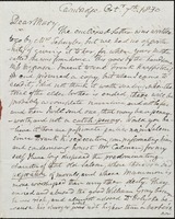 Letters from Benjamin Waterhouse (1754-1846) to Mary (Waterhouse) Ware