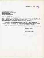 Letter from Shirley Williams to Leona Baumgartner, M.D.