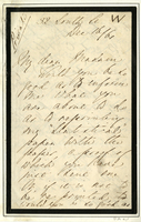 Letter from Florence Nightingale and transcript