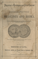 Homeopathic physician&#039;s catalogue