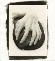 Platinum/ palladium print of seven-fingered hand cast