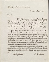 Letter from John Quincy Adams to Benjamin Waterhouse