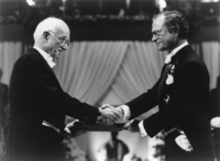 Joseph Murray receiving the Nobel Prize