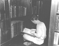 John Alexander Benson consulting volumes in the Warren Library