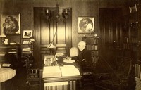 Oliver Wendell Holmes in his study