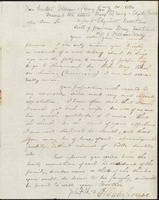 Letter from John Fothergill Waterhouse to Henry Ware