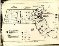 Map of hospitals in Massachusetts with an obstetric/gynecological department
