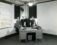 Men and women seated in a physiology classroom at the Harvard School of Public Health