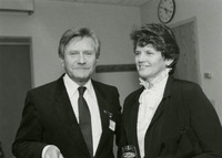 Sven and Birgit Paulin at the celebration of Sven Paulin&#039;s appointment as Miriam H. Stoneman Professor of Radiology