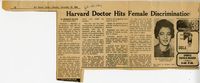 &quot;Harvard Doctor Hits Female Discrimination,&quot; The Boston Globe