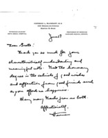 Letter from Herrman L. Blumgart