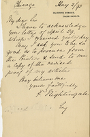 Letter from Florence Nightingale