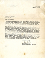 Raquel E. Cohen&#039;s Letter of Acceptance to Harvard Medical School