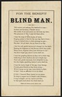 For the benefit of a blind man