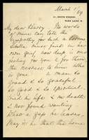 Letter from Florence Nightingale to Sir Harry Verney and transcript